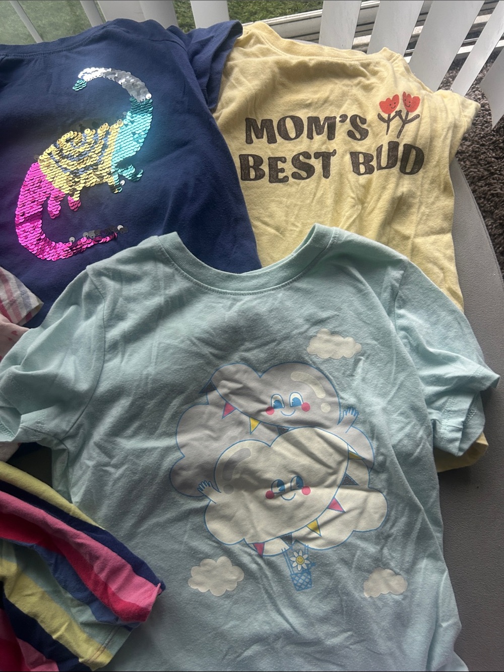 Girls Mixed Shirt and Shorts Lot - Navy, Pink, Pastel Colors size 5t - Picture 3 of 5